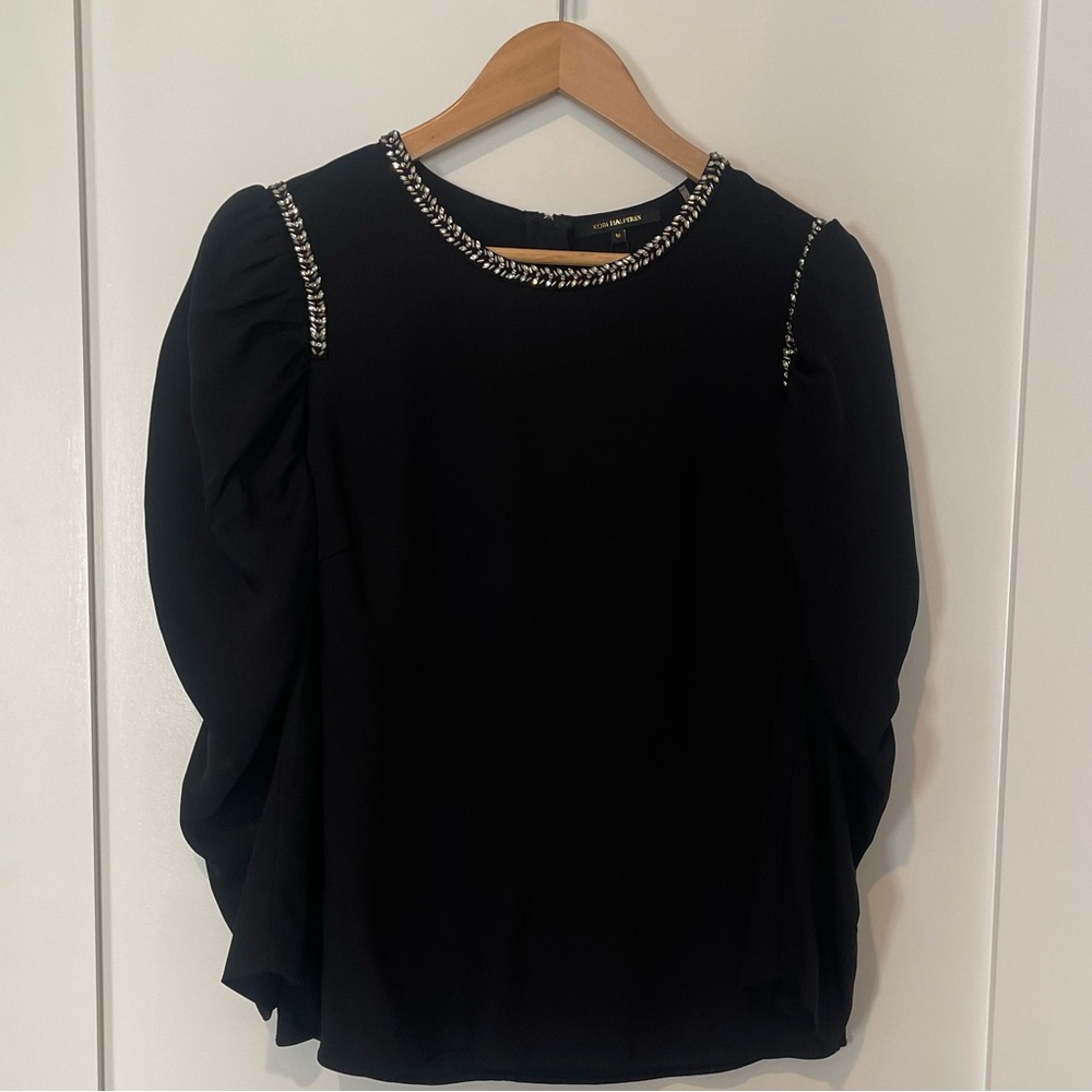 Kobi Halperin Logan Sequin Trimmed Blouse